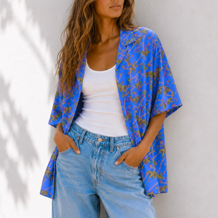 THE BLUE BUTTERFLY BOYFRIEND SHIRT