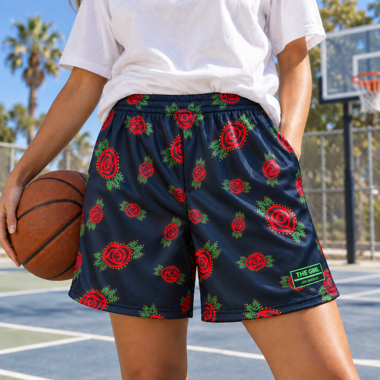 THE CHARCOAL ROSE BOYFRIEND SHORTS
