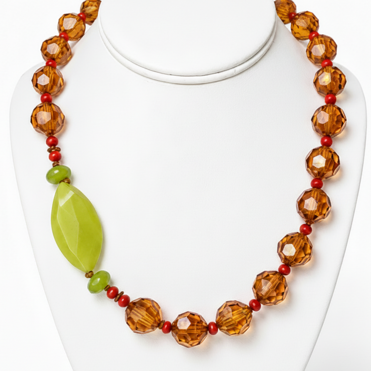 CROCODILE TEARS BROOCH NECKLACE -CHOOSE YOUR LENGTH