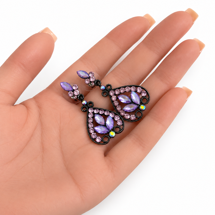 THE MIDNIGHT AMETHYST EARRINGS