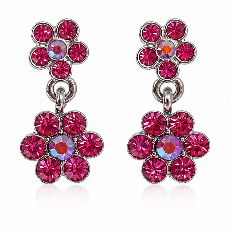 PETIT PINK DAISY EARRINGS