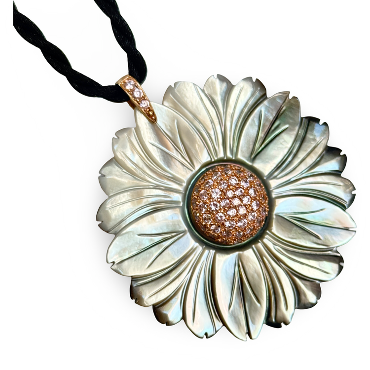 CARVED MOTHER OF PEARL PENDANT