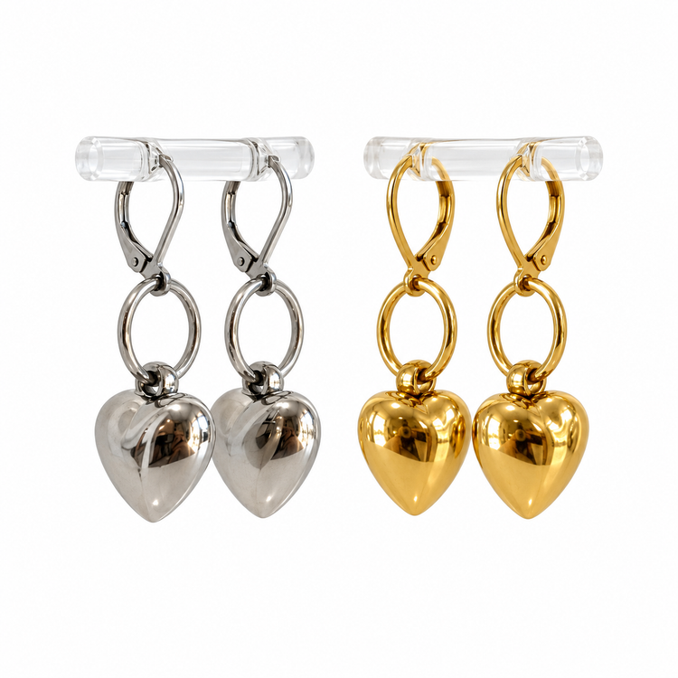 CHUBBY HEART EARRINGS