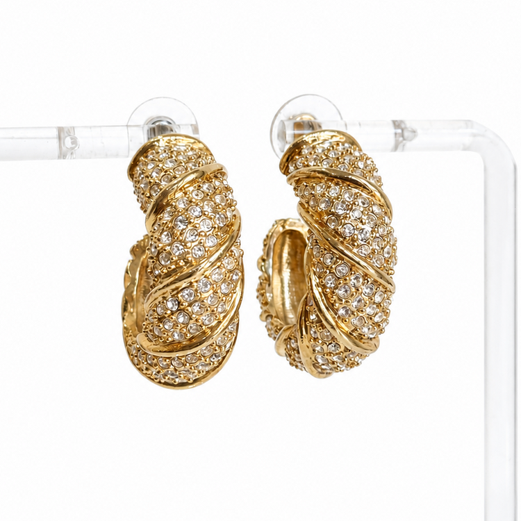 THE GOLDEN PAVÉ HOOPS