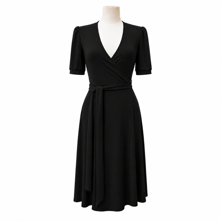 THE BLACK WRAP DRESS