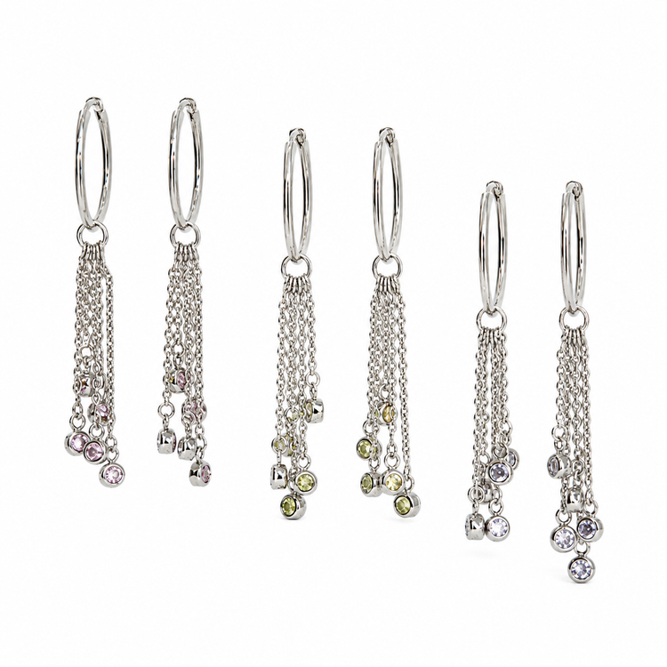 SILVER SPRINGS HOOP EARRINGS