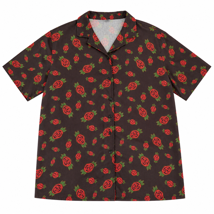 THE CHARCOAL ROSE BOYFRIEND SHIRT