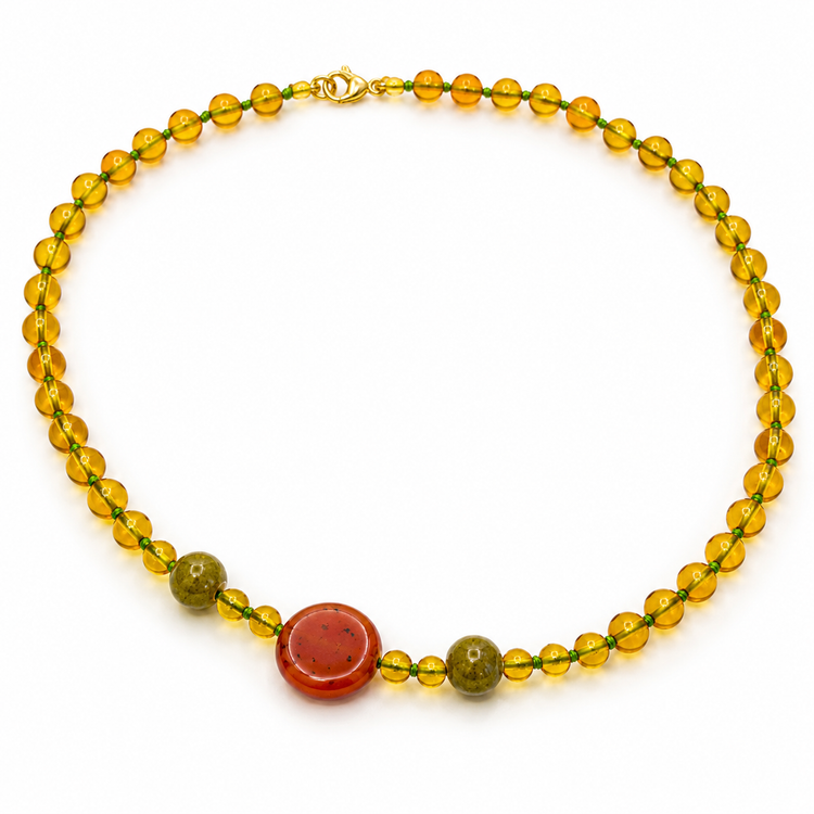 CITRINE DREAMS BROOCH NECKLACE