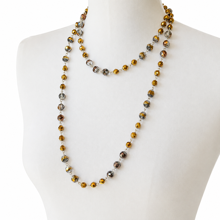 CHOCOLATE CRYSTAL NECKLACE