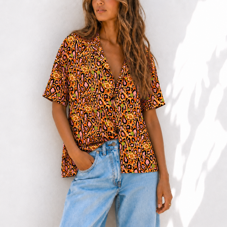 THE LEOPARD BOYFRIEND SHIRT