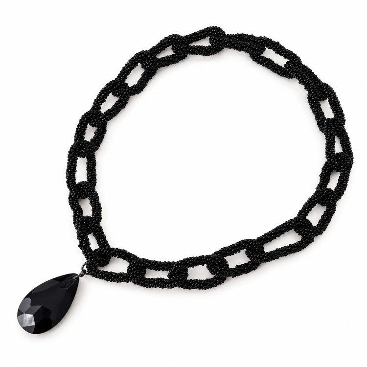 THE BEADED CHAINS - BLACK
