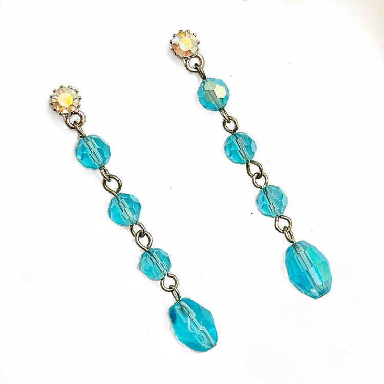 AURORA BLUE MOON DROP EARRINGS