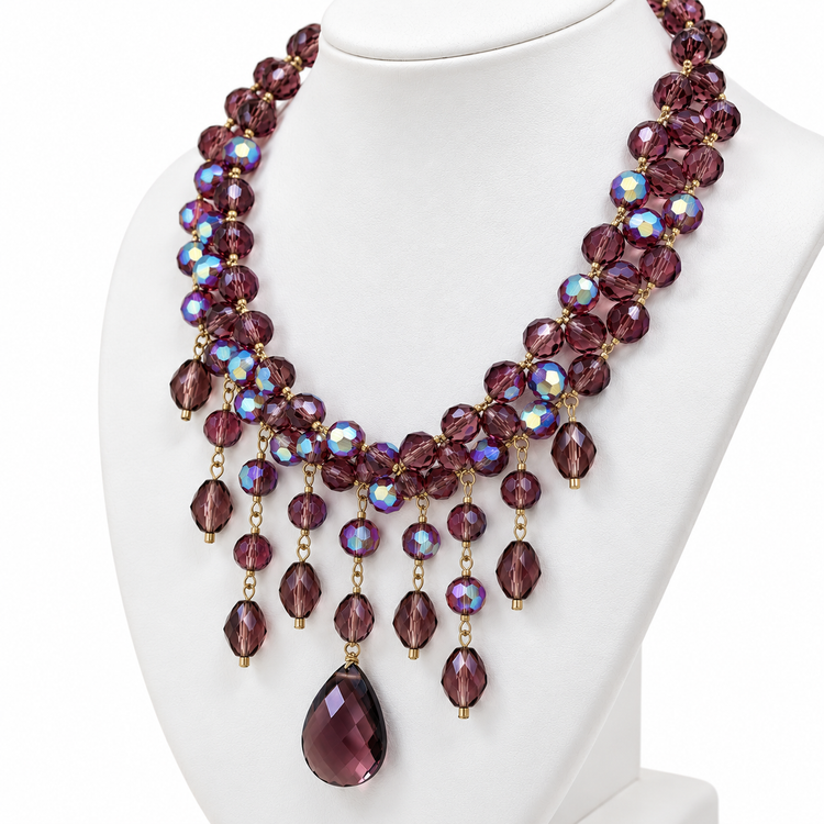 AURORA AMETHYST NECKLACE & EARRING SET