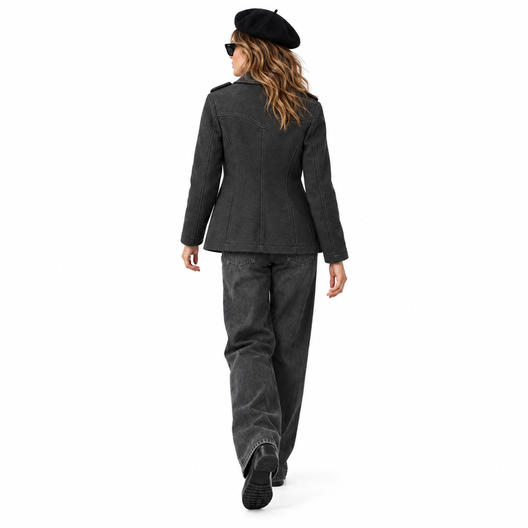 THE TO PEA OR NOT TO PEA SWEATSHIRT PEACOAT - CHARCOAL HEATHER