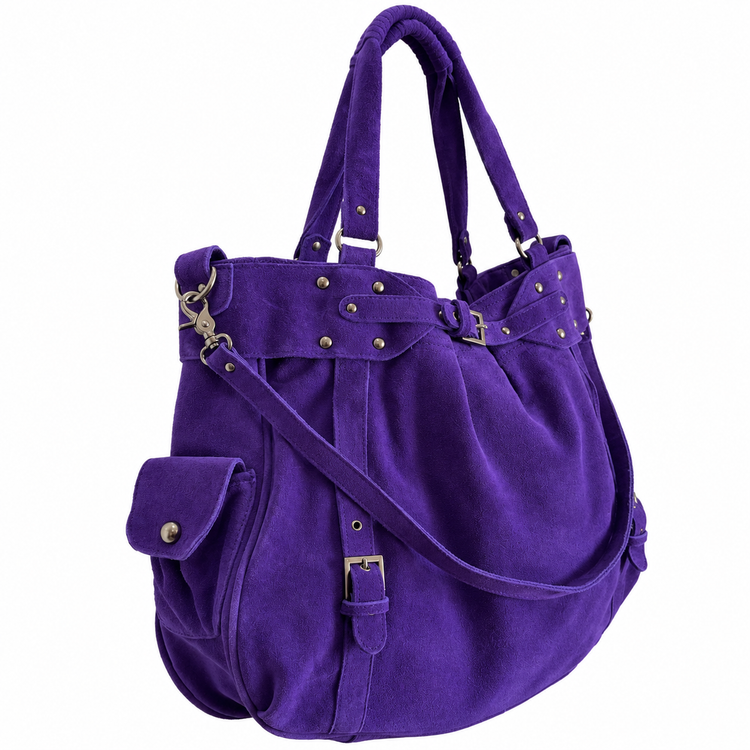 THE BIG SUEDE BAG - ULTRA VIOLET