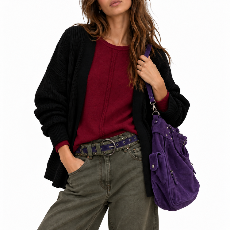 THE MALIBU SWEATER - BORDEAUX