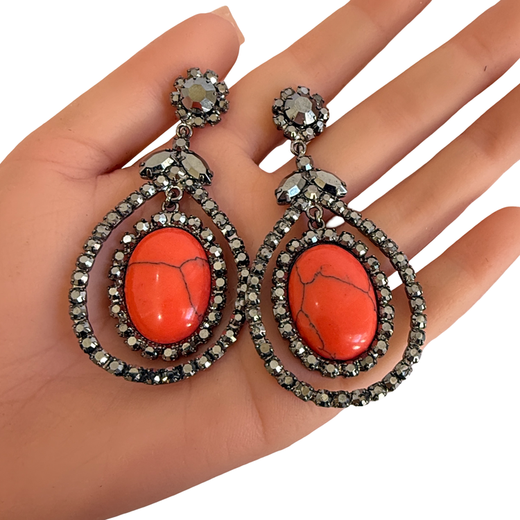 CORAL ECLIPSE EARRINGS
