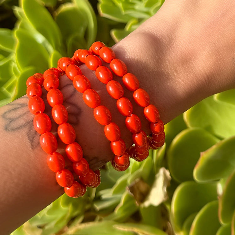 CREAM TANGERINE MULTISTRAND BRACELET