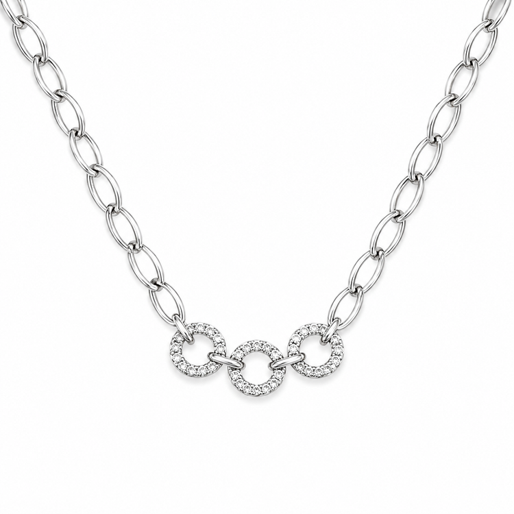 TWO OF HEARTS DOUBLE SIDED 3 WAY ENHANCER NECKLACE
