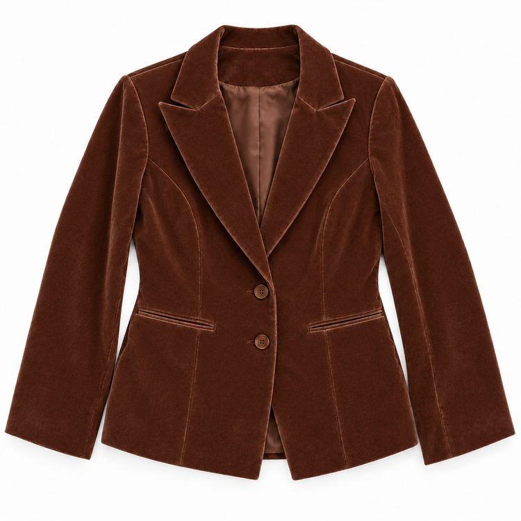 THE FOXY LADY CHOCOLATE BLAZER