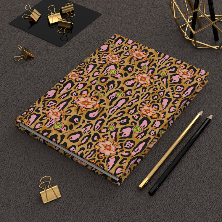 LEOPARD LOTUS BLOSSOM HARDCOVER JOURNAL