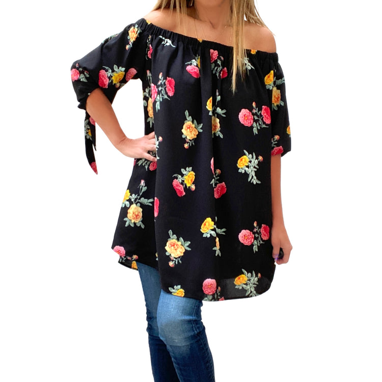 THE OFF SHOULDER BLOUSE FLORAL