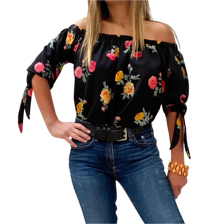THE OFF SHOULDER BLOUSE FLORAL