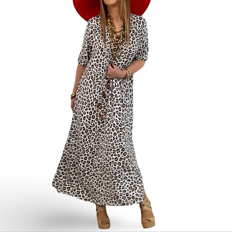 SUMMER LOVIN DRESS SNOW LEOPARD