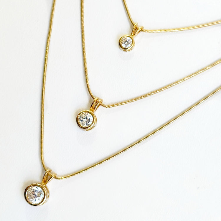 TRIFECTA TRIPLE STRAND NECKLACE