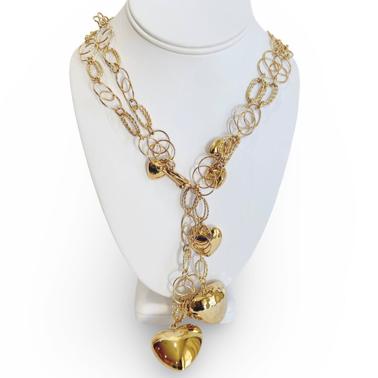 CHAINS OF LOVE NECKLACE GOLD OR SILVER