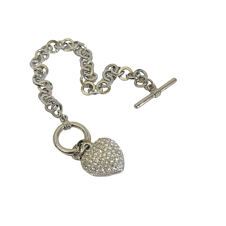 CHARMED HEART TOGGLE BRACELET