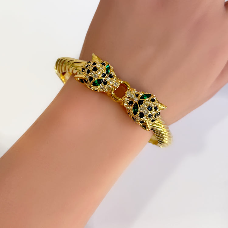 DOUBLE LEOPARD BANGLE
