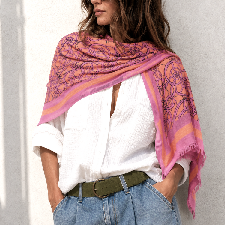 THE LUXE WRAP - MALIBU MONOGRAM