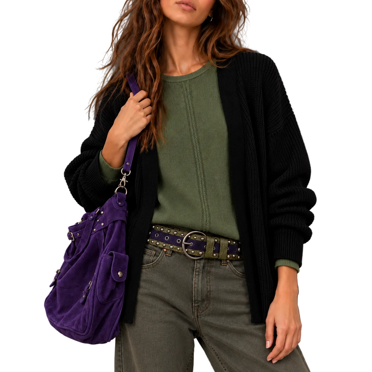 THE BLACK BISCOTTI CARDIGAN