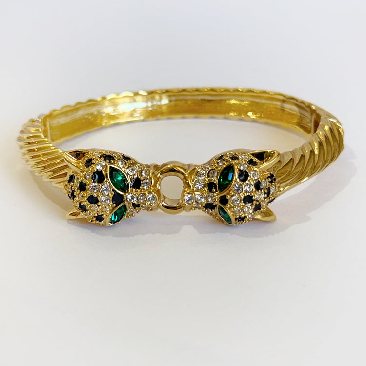 DOUBLE LEOPARD BANGLE