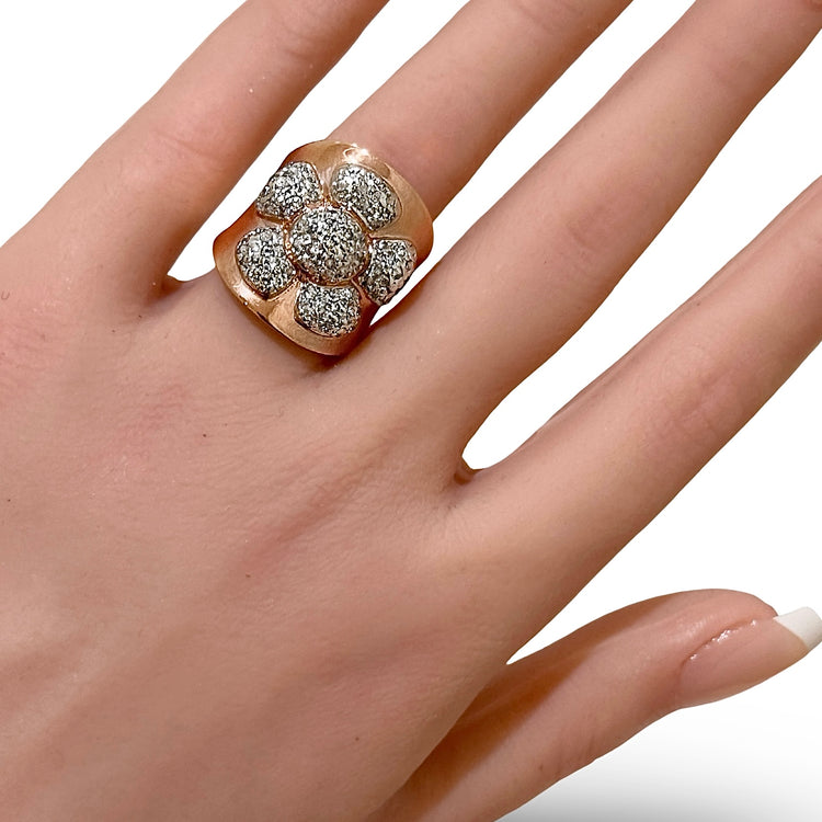 DAISY PAVÉ RING ROSE GOLD
