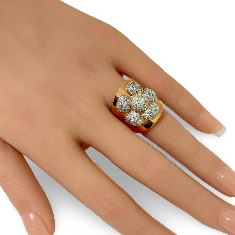 DAISY PAVÉ RING ROSE GOLD