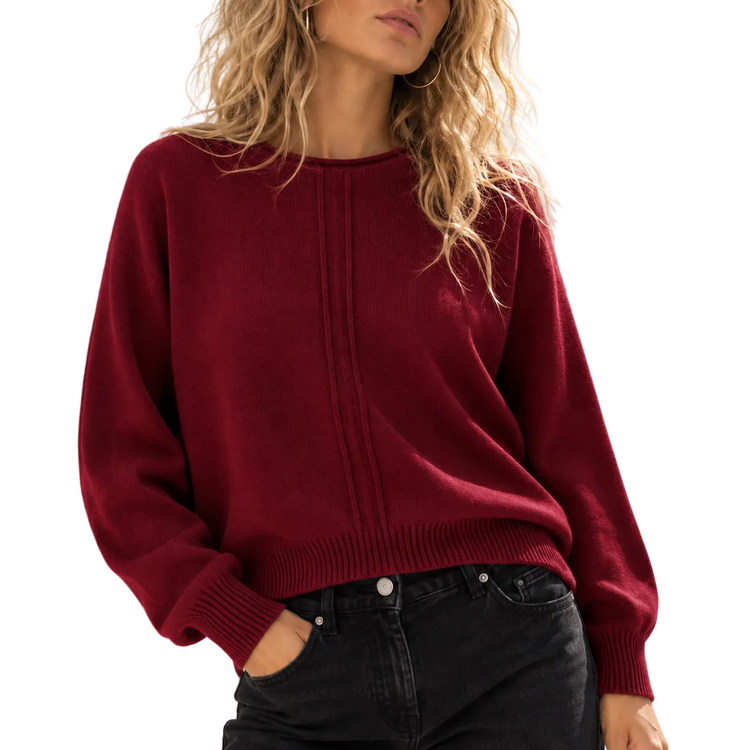THE MALIBU SWEATER - BORDEAUX
