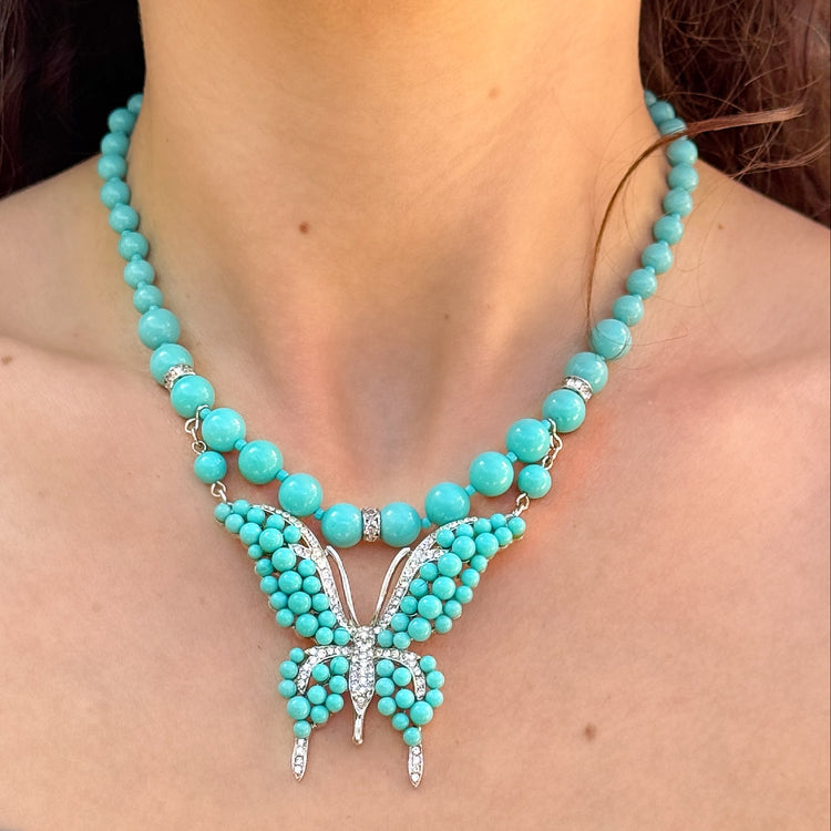 TURQUOISE BUTTERFLY NECKLACE