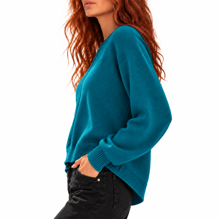 THE MALIBU SWEATER - PEACOCK