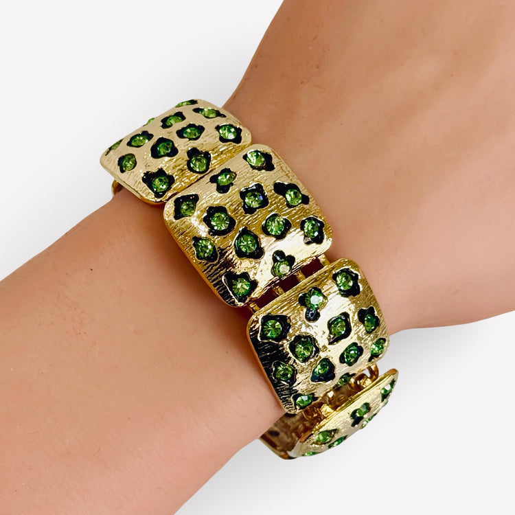 WILD THING ANIMAL CRYSTAL GOLD BRACELET