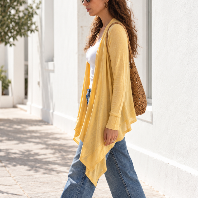 FEATHER CARDIGAN - BUTTER