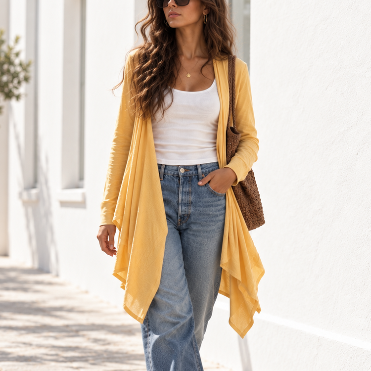 FEATHER CARDIGAN - BUTTER