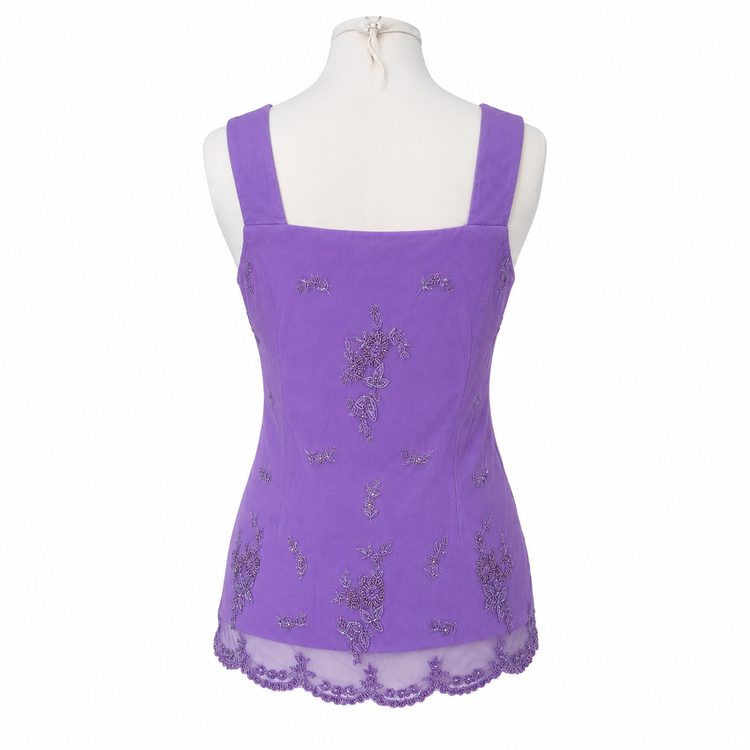 LAVENDER & LACE BEADED TOP