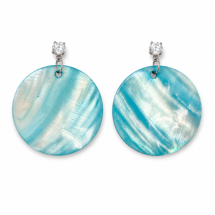 COLORFUL MOTHER OF ALL PEARLS EARRINGS