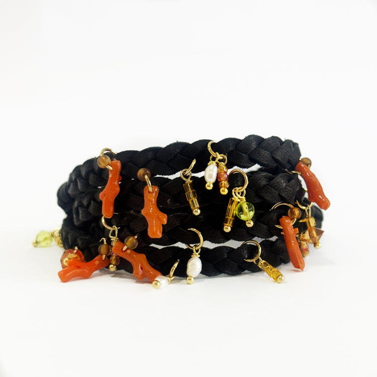THE STEVIE CHARM BRACELET- DOWN BY THE SEASIDE BLACK