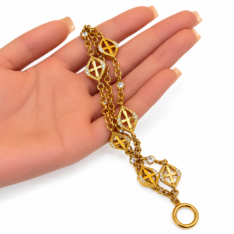 4 PETAL TOGGLE BRACELET