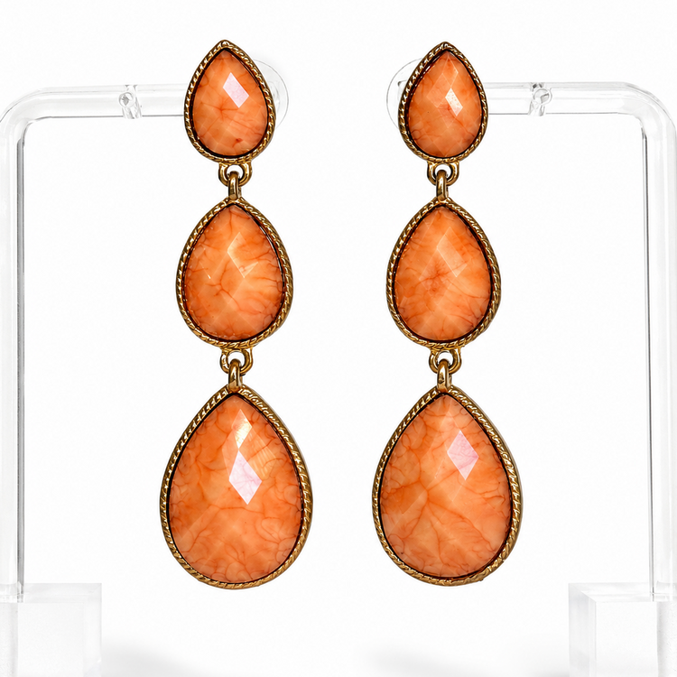 CORAL DROP EARRINGS