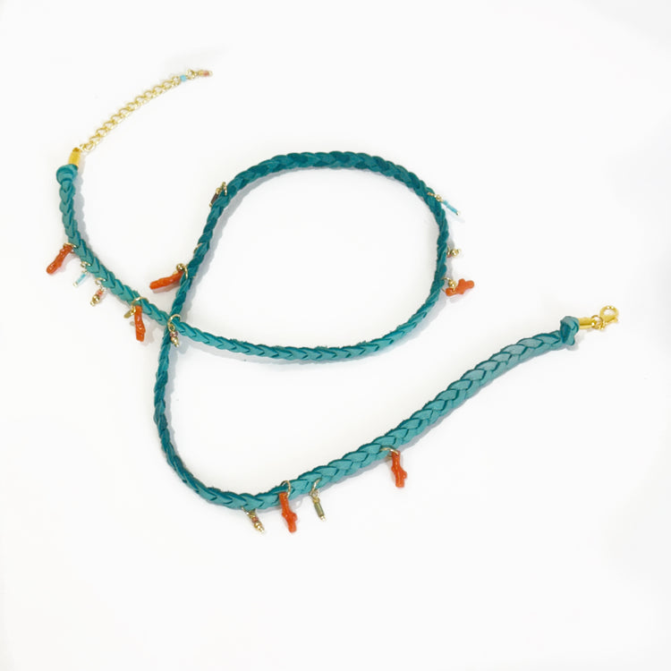 THE STEVIE CHARM BRACELET- DOWN BY THE SEASIDE BLUE