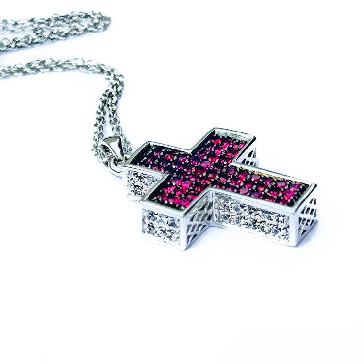 LA CROIX DU FRAMBOISERIE PENDANT NECKLACE